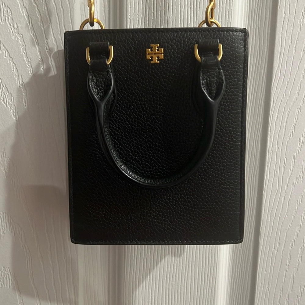 Tory Burch Solid  black leather Women's Mini  Handbag